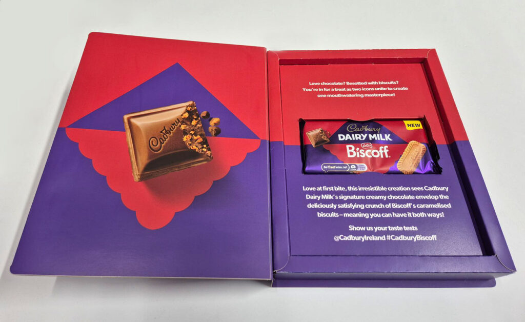 Cadbury Biscoff box open