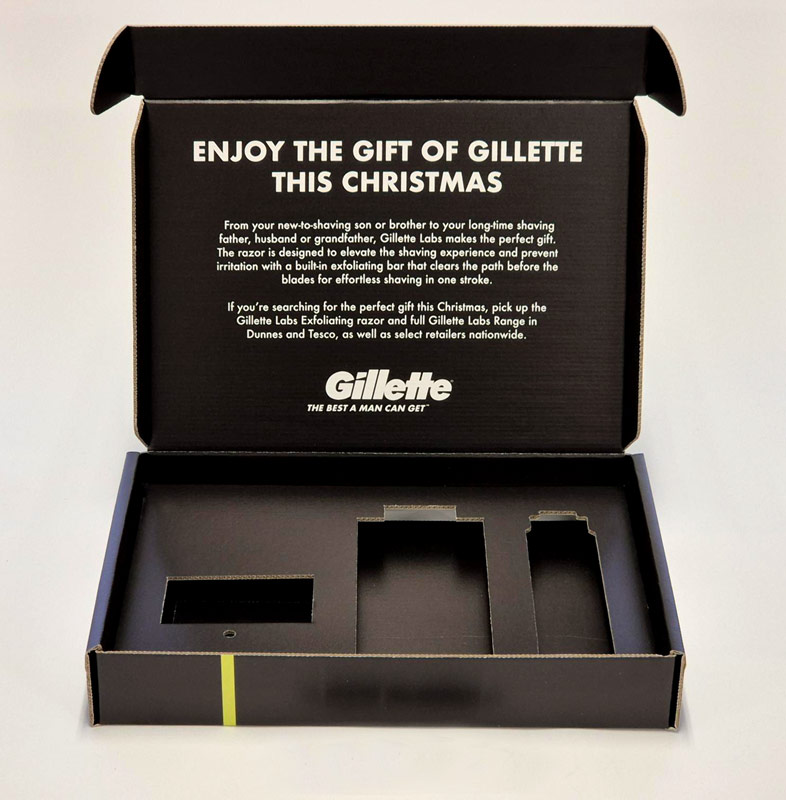 Gillette Christmas box open